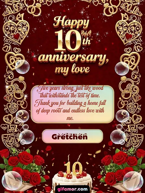 Happy 10th anniversary, my love Gretchen