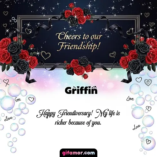 Cheers to our friendship!  V Griffin