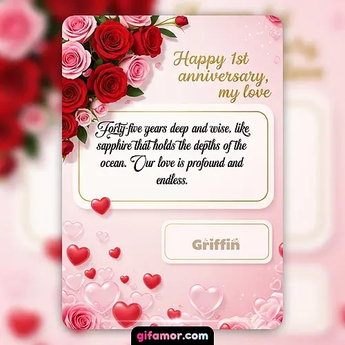 Happy 1st anniversary, my love Griffin