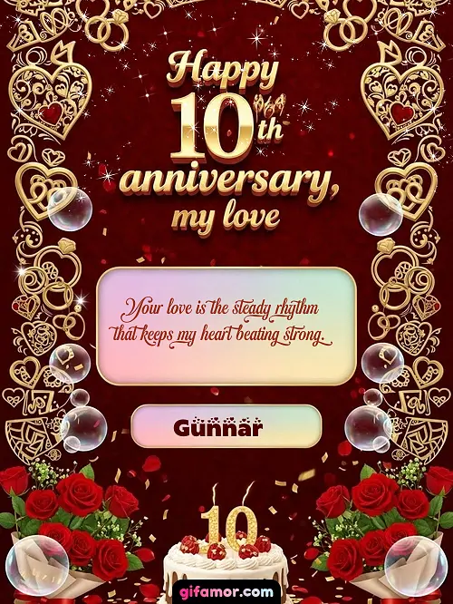 Happy 10th anniversary, my love Gunnar