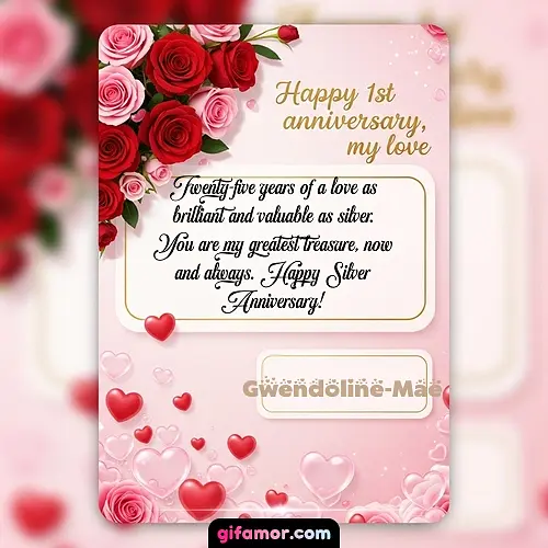 Happy 1st anniversary, my love Gwendoline-Mae