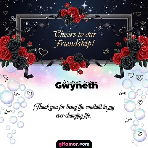 Cheers to our friendship!  V Gwyneth